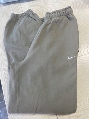 Nike Olive Swoosh Joggers in Light Olive